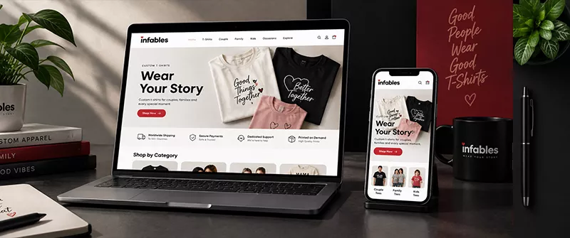 Responsive website design on laptop and mobile